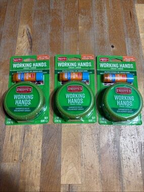 3 packages NWT O'Keeffe's Working Hands Cream + Lip Balm Value Pack